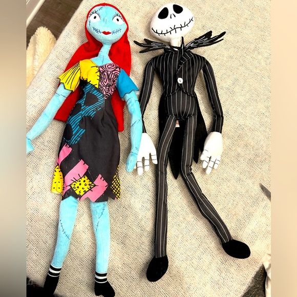 Jack Skellington and Sally 2ft plush dolls Nightmare Before Christmas, posable - Picture 1 of 12